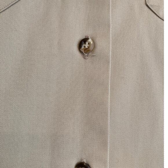 Vintage 90s LL Bean Safari Shirt Dress Large โ Khaki Button Up Utility Style - Picture 11 of 16